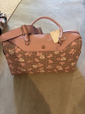 Anne Klein Pink Floral Print Travel Tote
